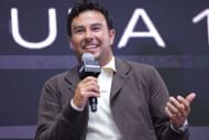 Sergio Perez Addresses The Media After Announcing His Return To Formula 1 with Cadillac - Source: Getty